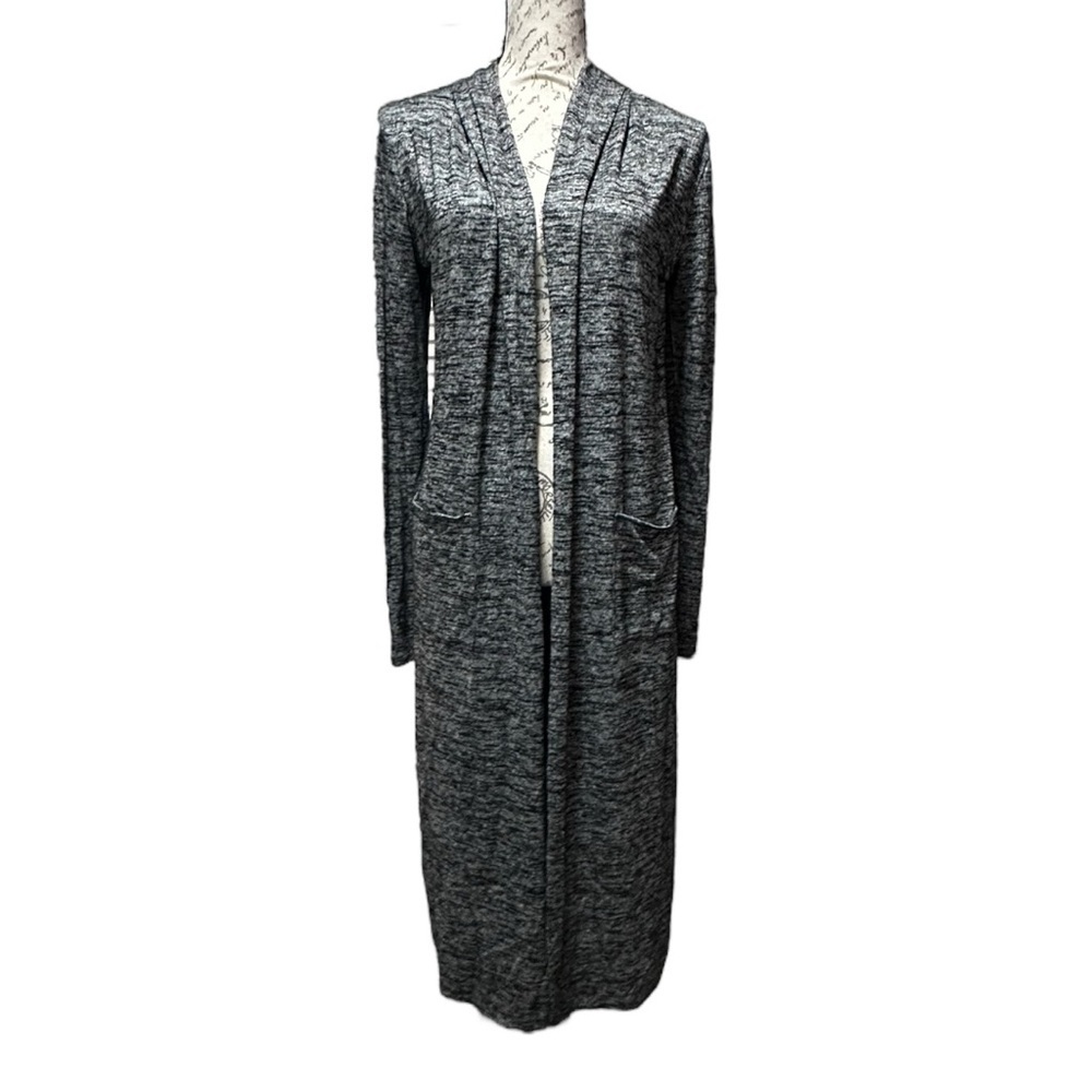 WHBM Gray & Black Long Cardigan Size Medium
